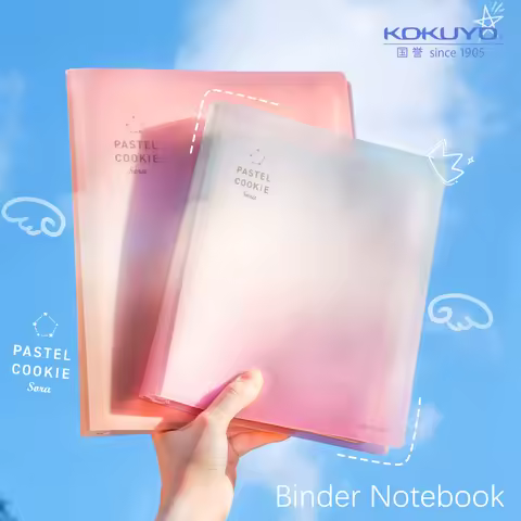 KOKUYO Pastel Cookie Binder Notebook A5 B5 A4 Campus Loose Leaf Note Memo Diary Office Index File Sc