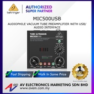 BEHRINGER ULTRAGAIN MIC500USB Audiophile Vacuum Tube Preamplifier with Preamp Modeling TechnologY