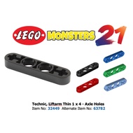 [1 Piece] Danish assembly details, Slim Bar 1 x 4 - Shaft hole-ID 32449