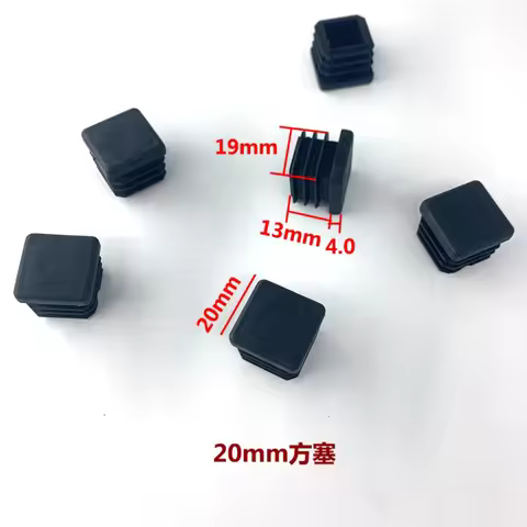 Plastic square 20x20 pipe plugs furniture feet protector chair leg pads feet protector furniture fee