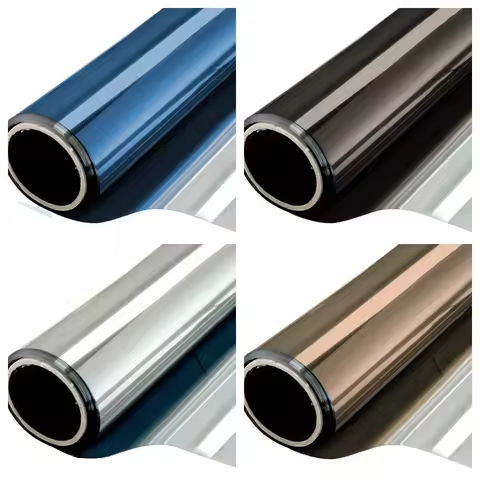 2M One Way Mirror Window Film Reflective Self-adhesive Glass Film Vinyl Anti UV Heat Control Sun Blo