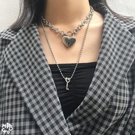 Heartlock necklace / heart lock necklace with key