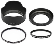 NinoLite HB-90A & HN-40 フード + 62mm & 46mm UVフィルター 計4点のセット、Z DX 50-250mm f/4.5-6.3 VR 、Z DX 16-50mm f