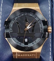 【時刻魔力】MASERATI 瑪莎拉蒂滿版LOGO矽膠錶帶大三叉腕錶-POTENZA系列(R8851108002)