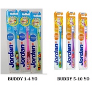 Jordan Buddy Toothbrush Kids(1 - 4year) Supersoft / (5 - 10year) Soft - 3pcs/pack Berus Gigi Kanak-k