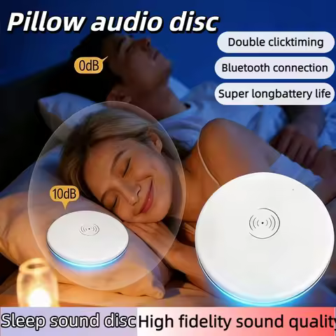 Ultra Thin Bone Conduction Bluetooth 5.4 Pillow Sleep Speaker Double Clicktiming High Quality Immers