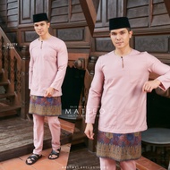 Baju Melayu Johor Matteo (Teluk Belanga) in Dusty Pink