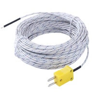 20 Meters 66 ft K Type Mini-Connector Thermocouple Temperature Probe Sensor Temperature Sensing Line