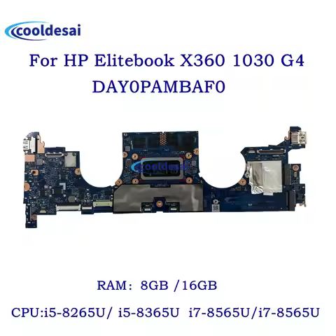 DAY0PAMBAF0 For HP Elitebook X360 1030 G4 Laptop Motherboard i5/i7-8th CPU 8G/16G RAM L70765/L70772-