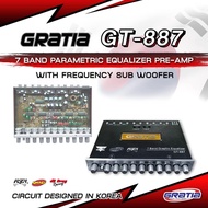 GRATIA ปรีแอมป์ 7 แบนด์ รุ่น GT-887 ปรีโม แยกซับอิสระ ชัดเจนทุกย่านความถี่ กลางชัด แหลมใส เบสนุ่มลึ