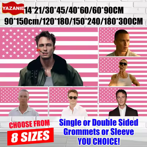 Drew Flags Starkey Rafe Cameron Tapestry Single/Double Sided Custom Pink American Flag For College D