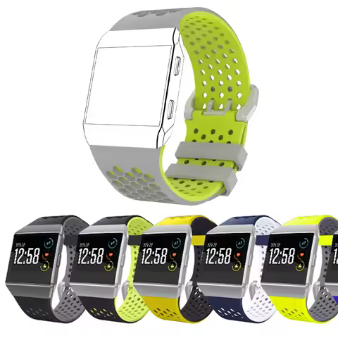 Two-color Sport Silicone Wristbands Bracelet Strap Band For Fitbit Ionic Smart Watch Belt Watchband 