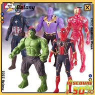 Superheroes Avengers Figure Spiderman Thanos Hulk Thor Captain America Ironman PVC Action Figures Cake topper Collection Toys for boys