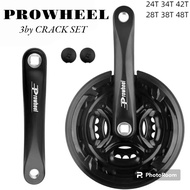 CROWDSHOPPEROWHEEL crankset 42T/48T 170mm 9-11 Speed Crank Arm Aluminum Alloy MTB crankset