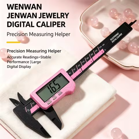 Digital Display Digital Caliper High Precision Small-sized Electronic Vernier Caliper Portable Pink 