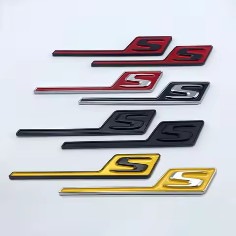 Car S Logo Emblem Badge ABS Metal Sticker For Benz E63S C63S GLC63S GLE63S GLS63S GTR GT Series CLA4