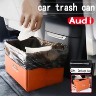 Audi Car folding trash can multifunctional storage box high-quality Napa leather car organizer large