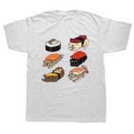 Funny Sushi Otter T Shirt Graphic Food Tee Mens Clothing