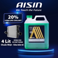 Nước Làm Mát Động Cơ Màu Xanh Lá AISIN Long Life Coolant 20% 4 Lít LCPM20A4LG - Nhập Khẩu Chính Hãng