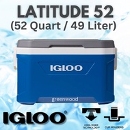 IGLOO Latitude 52 Quart Cooler Box ( Original, 49 Liter Volume, extended ice retention )