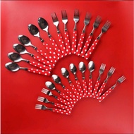 MERAH Green99 Store /Vicenza Stainless Steel/Spoon set/B240C/Tampa Rack/Red