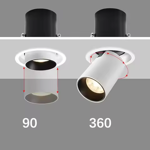 10W/12W/15W/20W/25W/30W Recessed Rotating and Folding LED Downlights OSRAM Chip COB Ceiling Lamps Sp