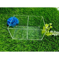 Id CARD Storage Box 2 Slots Multifunctional Acrylic Storage