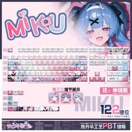 New Keycaps Meow Peripheral Hatsune Miku Rabbit Hole Anime Peripheral 2D PBT Mechanical Keycap Keyca