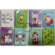 NOTE BOOK SPIRAL A5 BUKU NOTA TULIS 80 SHEET Buku Nota Cantik Unicorn / cats / avocado notebook