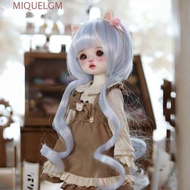 MIQUELGM BJD SD Doll Hair, High Temperature Fiber Multicolor Bjd Doll Wig, SD DIY Doll Wig Curly Hai