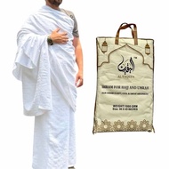 Kain Ihram Al Yaqeen Dewasa Sejuk dan Berkualiti Lelaki (Umrah & Haji) - Saiz 45x90 Inci - 1000grm (