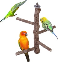 PCTYL36665 Bird Toys Bird Cage Accessories Bird Cage with Stand bird bath for cage Wood Bird Perch Bird Perch Bird Toys Natural
