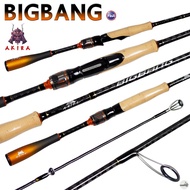 คันเบ็ดตกปลา AKIRA BIGBANG ด้ามเบสบอล แบล็งค์พันลาย X-Cross ทั้งคัน สวยมาก