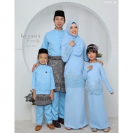 Baju Raya Set Family/Kyrana Baby Blue/Family Sets/Raya Sedondon/Baju Kurung/ Baju Melayu/Kurung Moden/ Baju Raya 2022