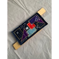 Sashiko big long yellowxpurple patch Embroidery Patch Iron On Patch