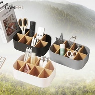 CAMELLI Desktop Storage Box, Plastic Cosmetic Storage Remote Controller Storage Box,  Multifunction 
