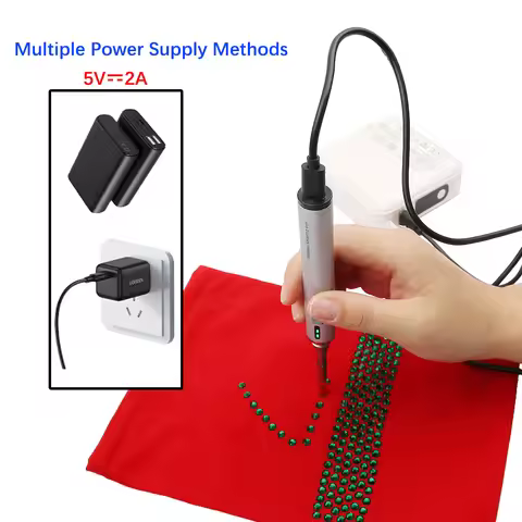 Portable Charger Power Supply Hot-Fix Rhinestones Kit Crystal Hotfix Rhinestone Applicator Iron-on S