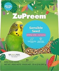 ZuPreem Sensible Seed Bird Food, Parakeet, Budgie, Parrotlet, Dove, Seed and Pellet Blend for Small 