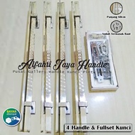 House Door Handle Pull Handle 60cm 4 Rods & Fullset Minimalist House Door Handle Lock