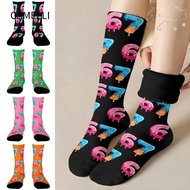 CAMELLI 67 Meme Crew Long Socks, Warm Cartoon 67 Meme Ice Cream Socks, Funny Breathable Lightweight 