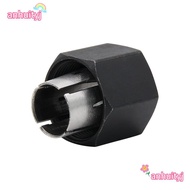 AHTY Router Fittings, 1/2" Steel Router Collet Replacement, Durable Black M19 Silver Carving|collet 
