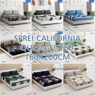 CALIFORNIA QUEEN FITTED BEDSHEET 160X200CM