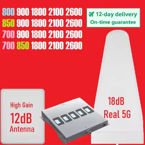 5 Bands Band N28 n7 n5 n3 N1 N8 700 800 850 900 1800 2100 2600 MHZ LTE FDD Single band Repeater Ampl