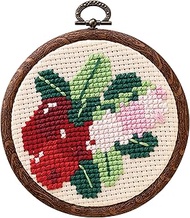 Olympus 7603 Kantan Cross Stitch Embroidery Kit, Takamine Flower Series, Cowberry