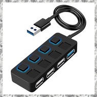 [I O J E] 4 Ports USB 3.0 Hub with Individual LED Lit Power Switches USB HUB Adapter Expander Multi 