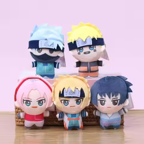 Naruto Anime Plush Keychain Cute Sasuke Sakura Bag Pendant Kawaii Kakashi Minato Soft Stuff Accessor