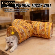 C5GOON Cat Toys Gold Coin Square Tube S Channel Transparent Mesh Self Relaxation Breathable Self Ent