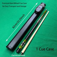 1/2 Black Soft Feeling Pool Cue Hard Case, Pool Cue Case for Carrying 2-Piece Cue