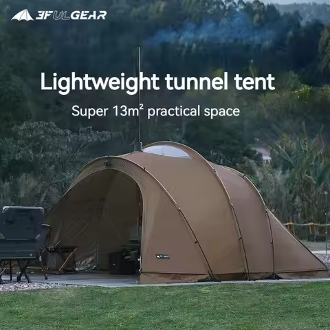 3F UL GEAR Car Docking Tunnel Tent Shelter 3-4 People Camping Tent PU5000+ Ventilate Windproof Water
