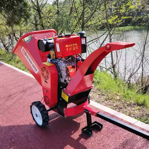 Customized Heavy Duty 15HP Wood Chipper, Outdoor Garden Shredder for Branch Crushing & Wood Recyclin